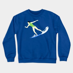 Surfing Brunette Crewneck Sweatshirt